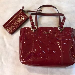 Coach bag and matching wallet